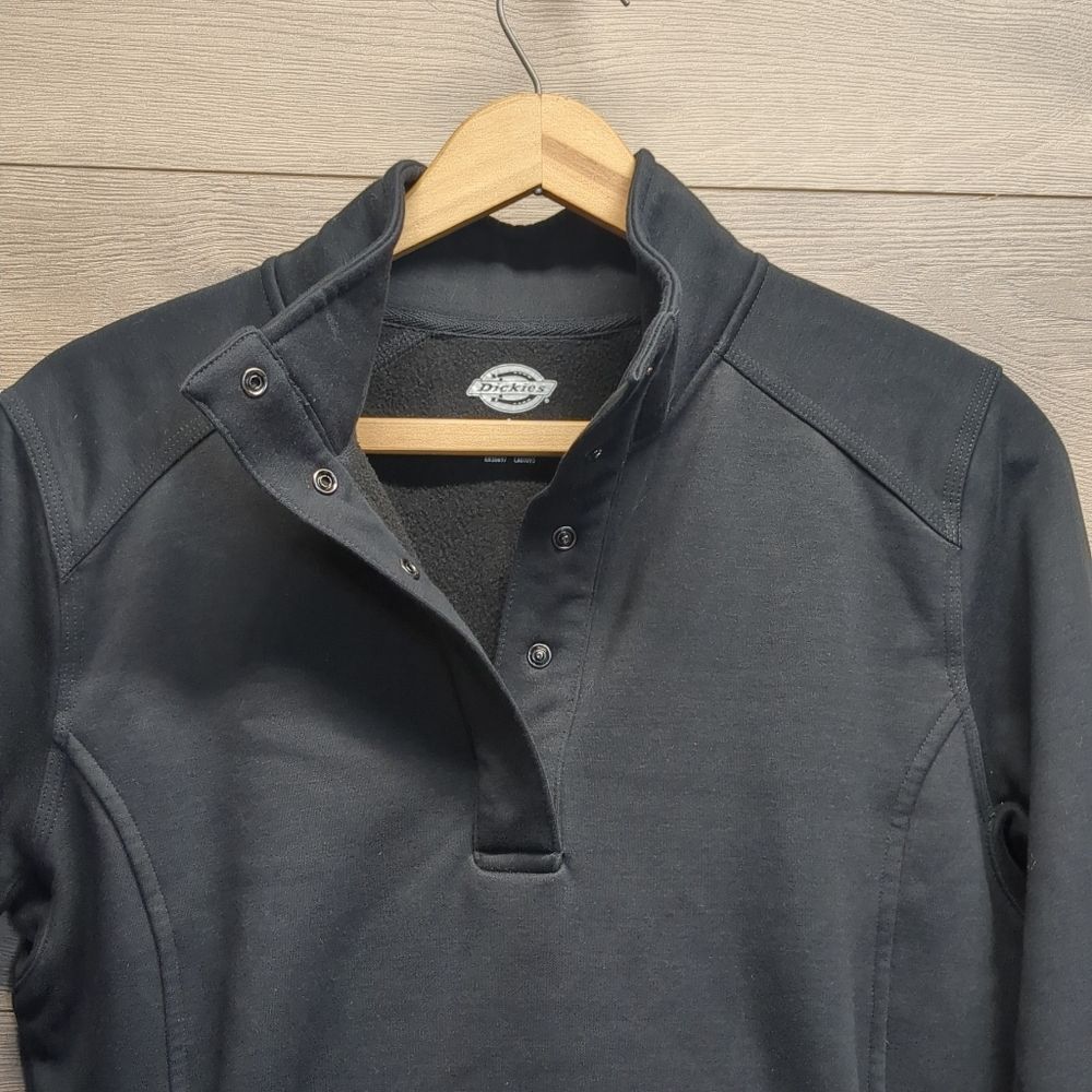 Dickies Pullover Half Button Jacket Black Women's… - image 2